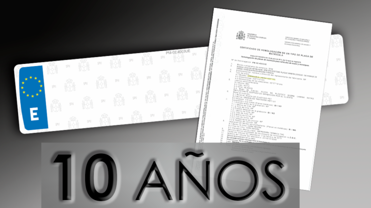 10 años del primer certificado de homologación.