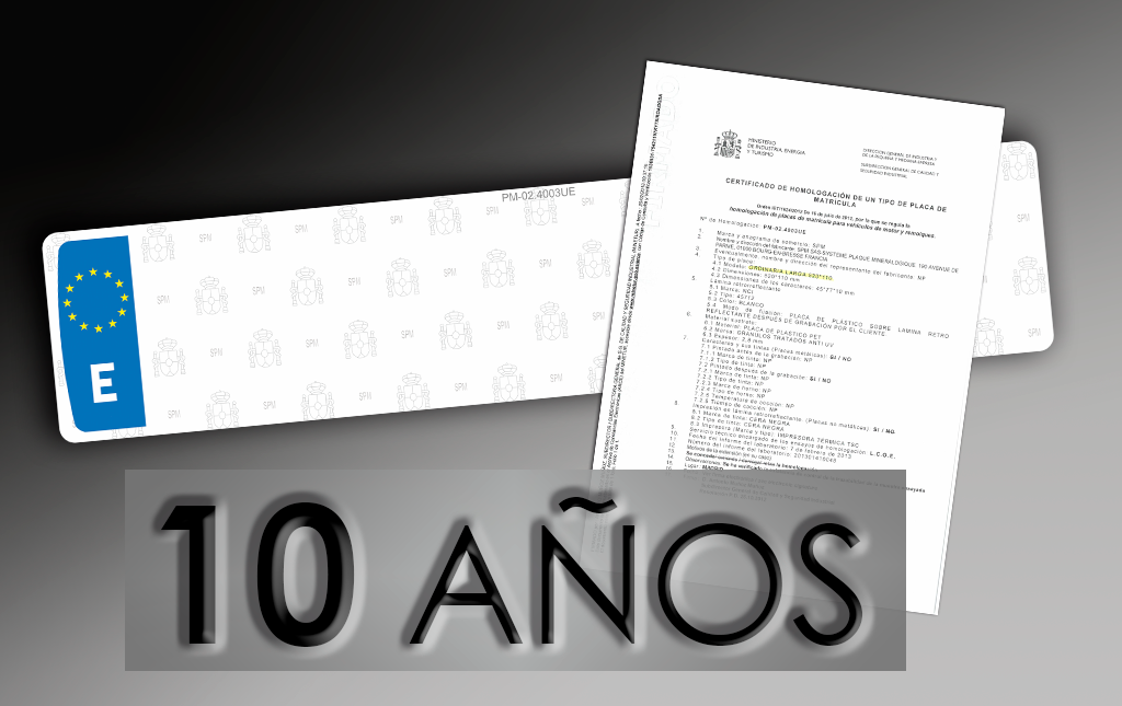 10 años del primer certificado de homologación.