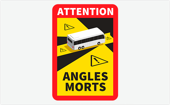Etiqueta Adhesiva ANGLES MORTS FR Autobús
