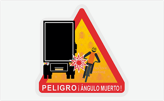 Etiqueta adhesiva ANGULOS MUERTOS para Camión
