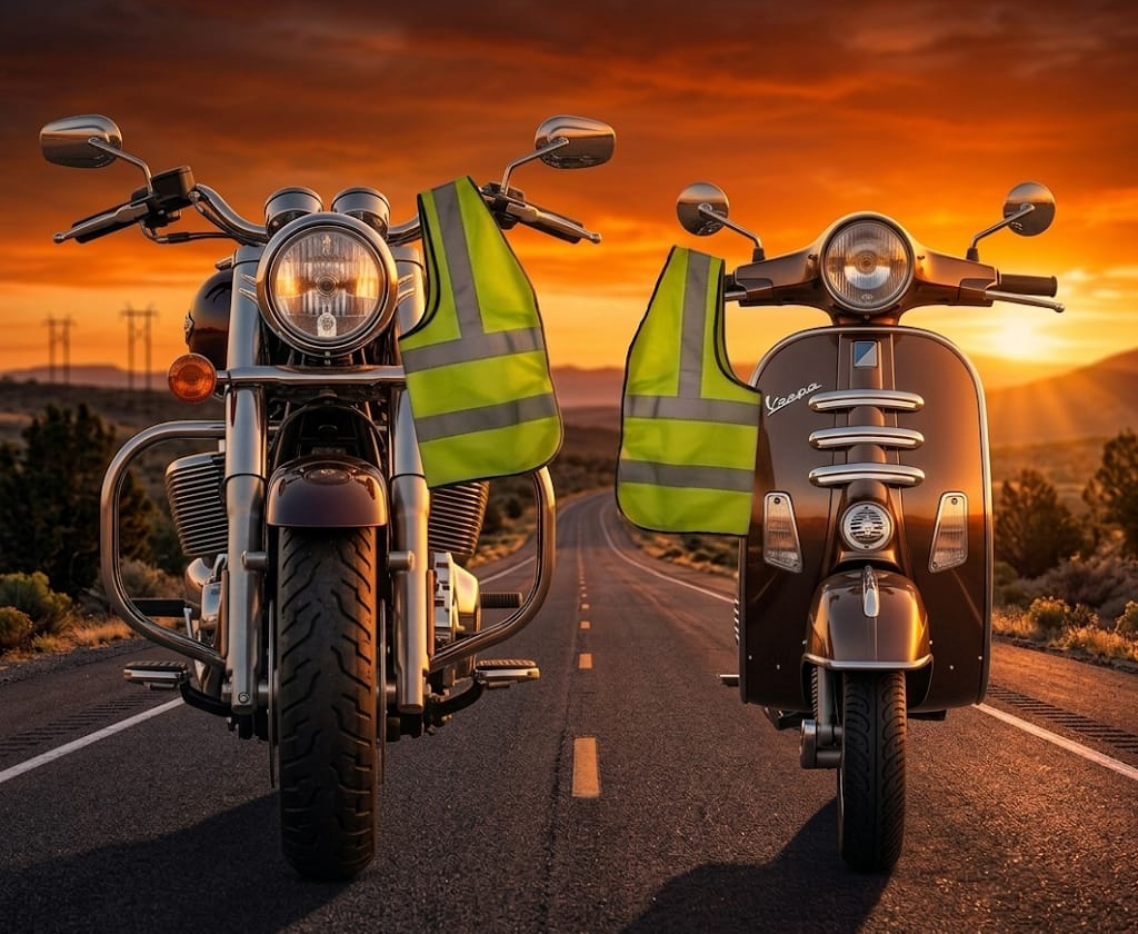 Las motos deberán llevar obligatoriamente un chaleco reflectante desde el 1 de octubre