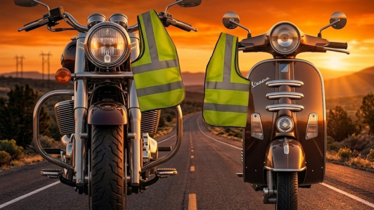 Las motos deberán llevar obligatoriamente un chaleco reflectante desde el 1 de octubre